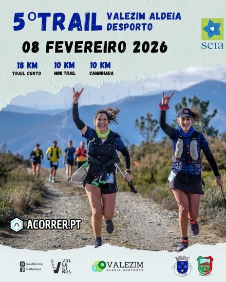 5.&ordm; Trail Valezim Aldeia Desporto realiza-se a 8 de fevereiro de 2026 com novos percursos e tr&ecirc;s desafios